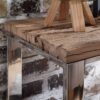 Konsolentisch braun Holz B/H/T: ca. 115x76x46 cm – Bild 4