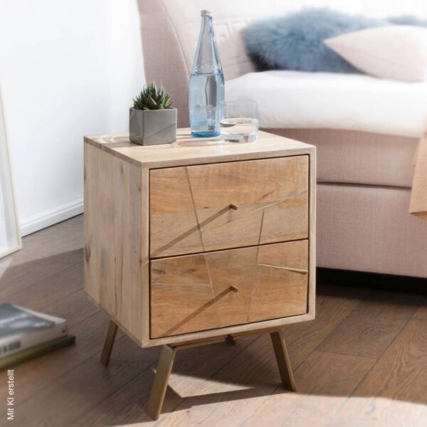 Nachtkonsole B/H/T: ca. 40x56x40 cm – Bild 5