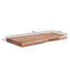 Wandregal braun Holz B/H/T: ca. 60x4x26 cm – Bild 2