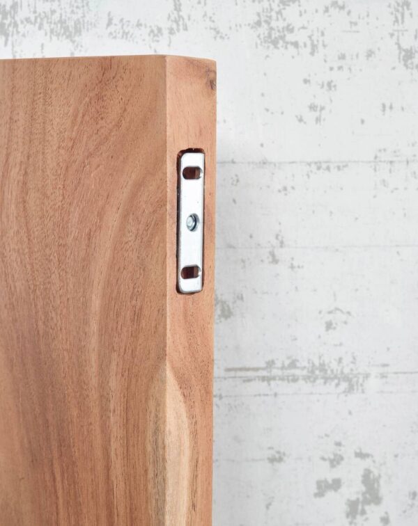 Wandregal braun Holz B/H/T: ca. 100x4x26 cm – Bild 5
