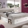 Funktionsbett Stefan Beton Optik weiß Liegefläche B/L: ca. 140x200 cm – Bild 3