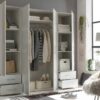Kleiderschrank Valencia Beton Optik B/H/T: ca. 206x195x60 cm – Bild 4