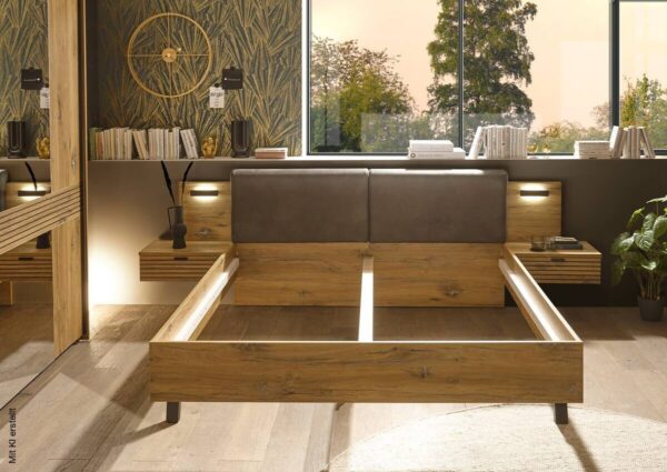 Bett Trattino Oak Flagstaff Optik B/H/T: ca. 295x93x212 cm Bett Trattino Oak Flagstaff Optik B/H/T: ca. 295x93x212 cm – Bild 5