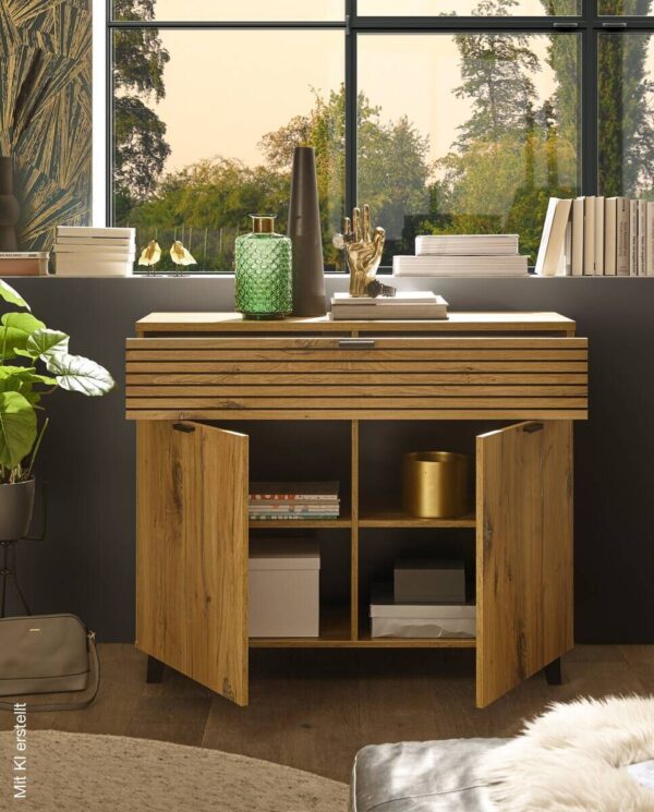 Kommode Trattino Oak B/H/T: ca. 111x91x40 cm – Bild 2