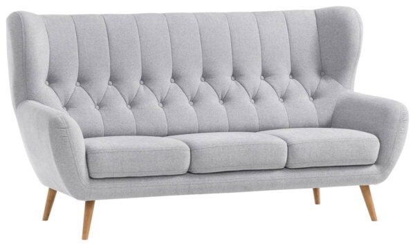 Sofa Falun hellgrau B/H/T: ca. 187x101x95 cm – Bild 3
