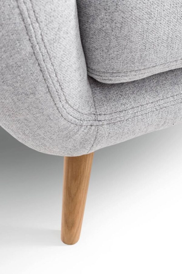 Sofa hellgrau B/H/T: ca. 137x101x95 cm Sofa hellgrau B/H/T: ca. 137x101x95 cm – Bild 2