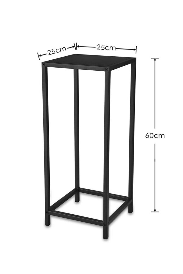 Beistelltisch Vera schwarz lackiert Metall B/H/T: ca. 25x60x25 cm – Bild 2