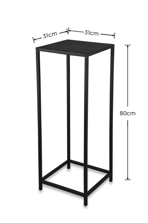 Beistelltisch Vera schwarz lackiert Metall B/H/T: ca. 31x80x31 cm Beistelltisch Vera schwarz lackiert Metall B/H/T: ca. 31x80x31 cm – Bild 3