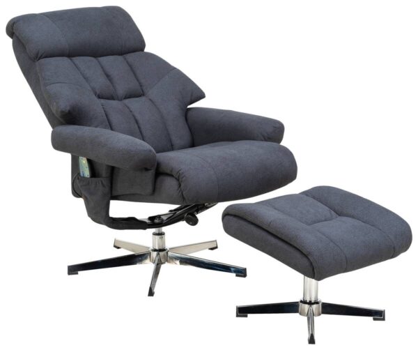 Relaxsessel anthrazit Microfaser B/H/T: ca. 83x83x98 cm – Bild 2
