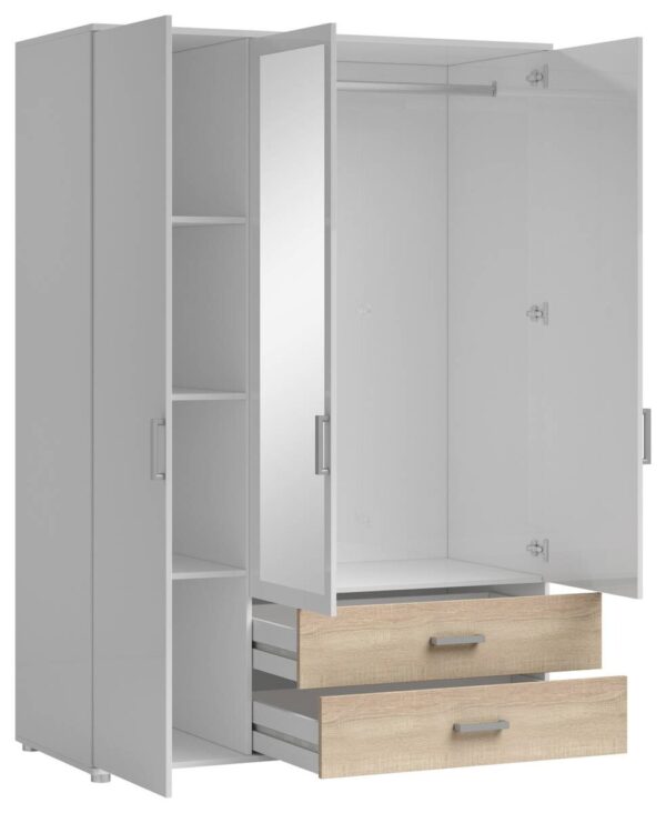 Kleiderschrank Ivar weiß B/H/T: ca. 125x190x51 cm – Bild 2