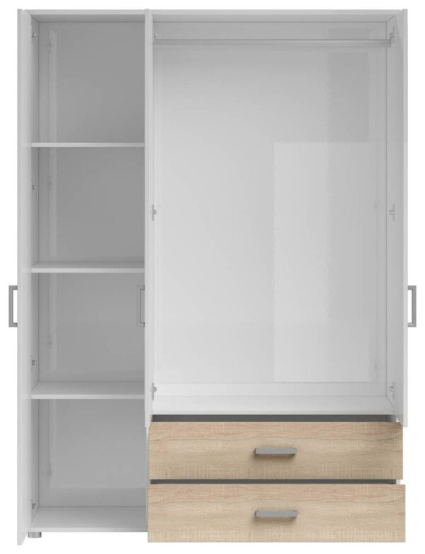 Kleiderschrank Ivar weiß B/H/T: ca. 125x190x51 cm – Bild 3