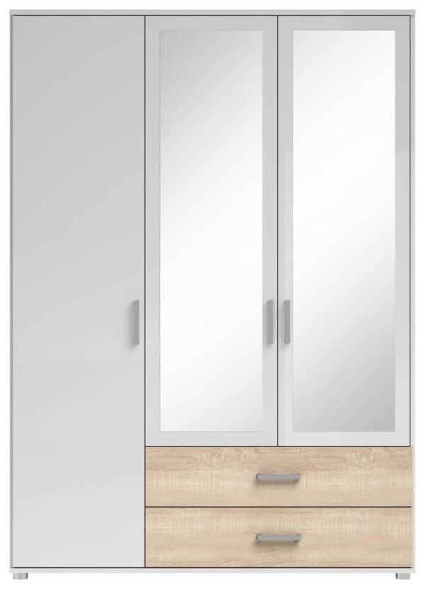 Kleiderschrank Ivar weiß B/H/T: ca. 125x190x51 cm – Bild 5