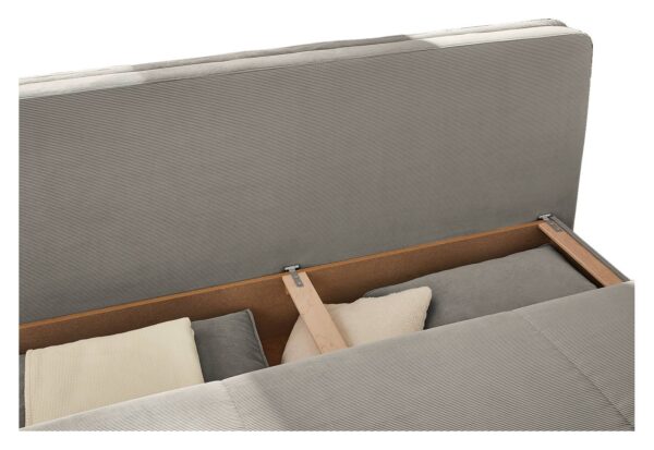 Dauerschlafsofa grau Microfaser B/H/T: ca. 202x87x106 cm – Bild 4