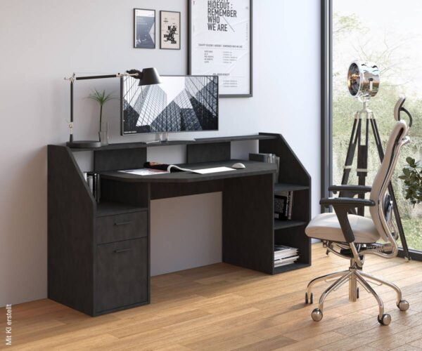 Gaming-Schreibtisch Zocker B/H/T: ca. 180x92x50 cm Gaming-Schreibtisch Zocker B/H/T: ca. 180x92x50 cm – Bild 3