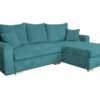 Ecksofa mit Bettfunktion und Bettkasten türkis Microfaser B/H/T: ca. 224,5x90x168 cm – Bild 3