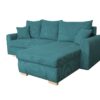 Ecksofa mit Bettfunktion und Bettkasten türkis Microfaser B/H/T: ca. 224,5x90x168 cm – Bild 4