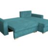 Ecksofa mit Bettfunktion und Bettkasten türkis Microfaser B/H/T: ca. 224,5x90x168 cm – Bild 5