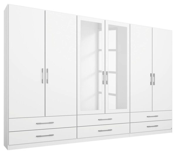 Kleiderschrank Hersbruck Alpinweiß B/H/T: ca. 271x210x54 cm – Bild 3