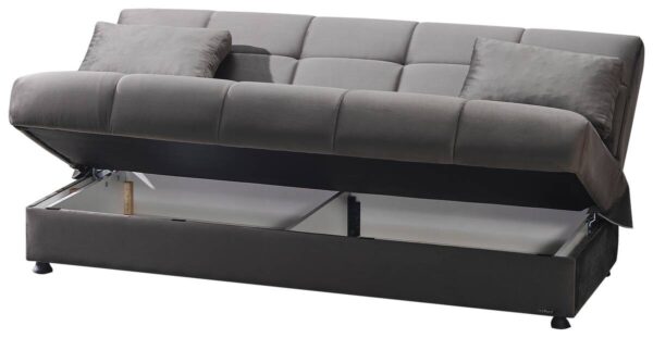 Schlafsofa Alonso grau Microfaser B/H/T: ca. 196x89x83 cm Schlafsofa Alonso grau Microfaser B/H/T: ca. 196x89x83 cm – Bild 2