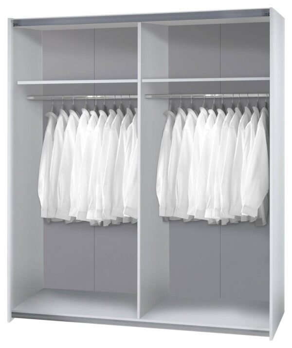 Schwebetürenschrank Time weiß Eiche Sonoma Nachbildung B/H/T: ca. 170x195x59 cm – Bild 2