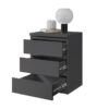 Nachtkonsole Olli Graphit B/H/T: ca. 45x61x38 cm – Bild 3