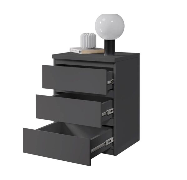 Nachtkonsole Olli Graphit B/H/T: ca. 45x61x38 cm – Bild 3