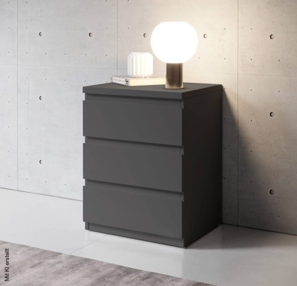Nachtkonsole Olli Graphit B/H/T: ca. 45x61x38 cm – Bild 4