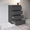 Nachtkonsole Olli Graphit B/H/T: ca. 45x79x38 cm – Bild 3