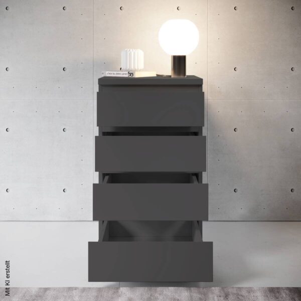 Nachtkonsole Olli Graphit B/H/T: ca. 45x79x38 cm – Bild 4
