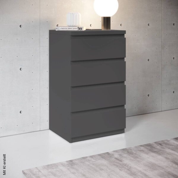 Nachtkonsole Olli Graphit B/H/T: ca. 45x79x38 cm – Bild 5
