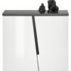 Kommode Boston weiß Hochglanz anthrazit B/H/T: ca. 88x83x38 cm – Bild 2