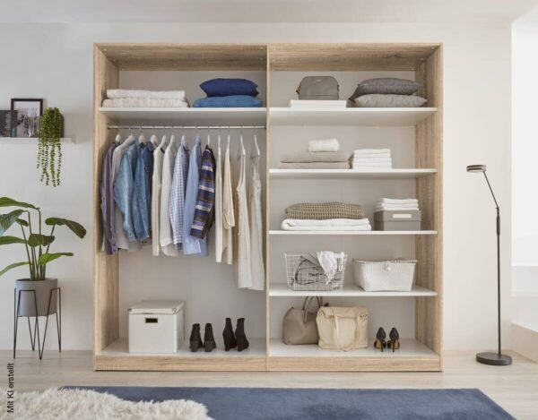 Kleiderschrank Cano Eiche San-Remo Nachbildung B/H/T: ca. 228x213x62 cm – Bild 2