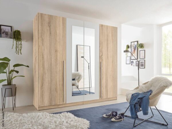 Kleiderschrank Cano Eiche San-Remo Nachbildung B/H/T: ca. 228x213x62 cm – Bild 3