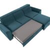 Ecksofa mit Bettfunktion und Bettkasten petrol Microfaser B/H/T: ca. 243x85x186 cm Ecksofa mit Bettfunktion und Bettkasten petrol Microfaser B/H/T: ca. 243x85x186 cm – Bild 3