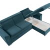 Ecksofa mit Bettfunktion und Bettkasten petrol Microfaser B/H/T: ca. 243x85x186 cm Ecksofa mit Bettfunktion und Bettkasten petrol Microfaser B/H/T: ca. 243x85x186 cm – Bild 4