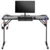 Gaming-Schreibtisch BC 3110 schwarz Carbon Optik B/H/T: ca. 119x78x60 cm – Bild 2