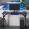 Gaming-Schreibtisch BC 3110 schwarz Carbon Optik B/H/T: ca. 119x78x60 cm – Bild 3