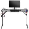 Gaming-Schreibtisch BC 3110 schwarz Carbon Optik B/H/T: ca. 119x78x60 cm – Bild 4