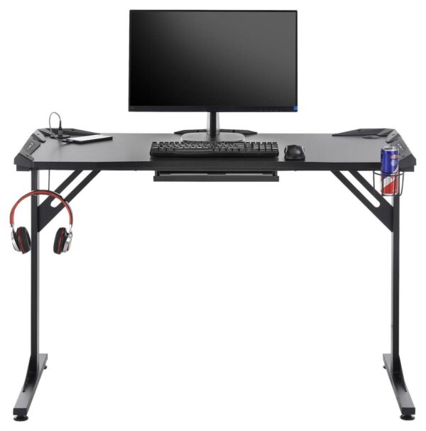 Gaming-Schreibtisch BC 3110 schwarz Carbon Optik B/H/T: ca. 119x78x60 cm – Bild 4
