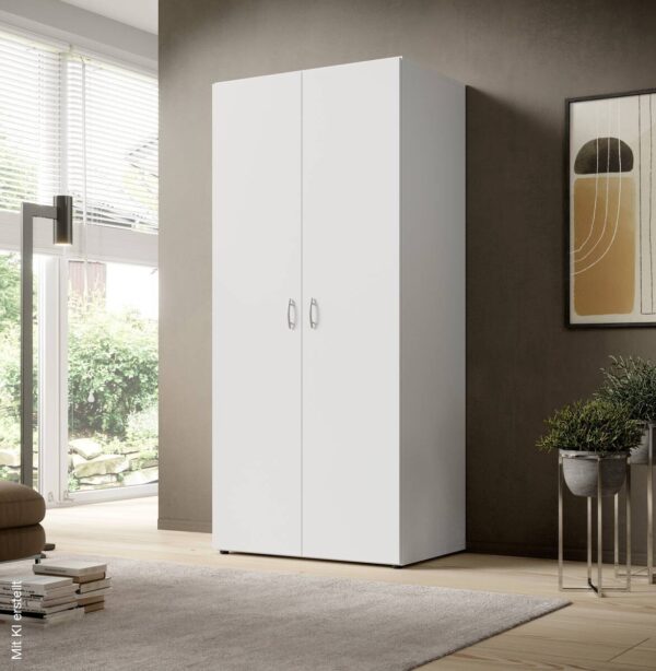 Kleiderschrank Joe weiß B/H/T: ca. 81x176x50,8 cm Kleiderschrank Joe weiß B/H/T: ca. 81x176x50,8 cm – Bild 5