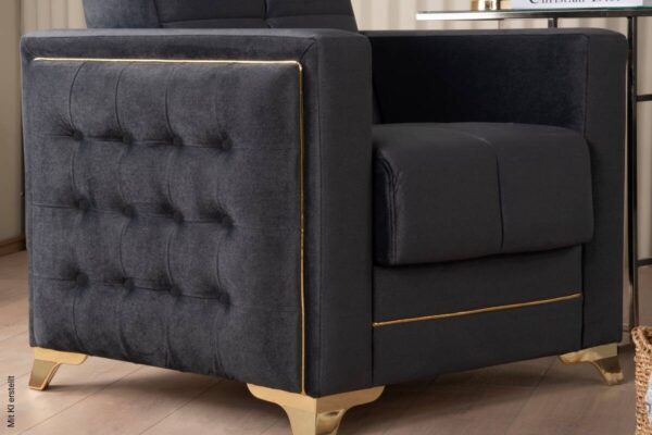 Sofa 3-2-1 Cavana anthrazit Microfaser – Bild 2