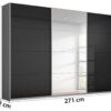 Schwebetürenschrank Kulmbach grau B/H/T: ca. 271x210x62 cm – Bild 4