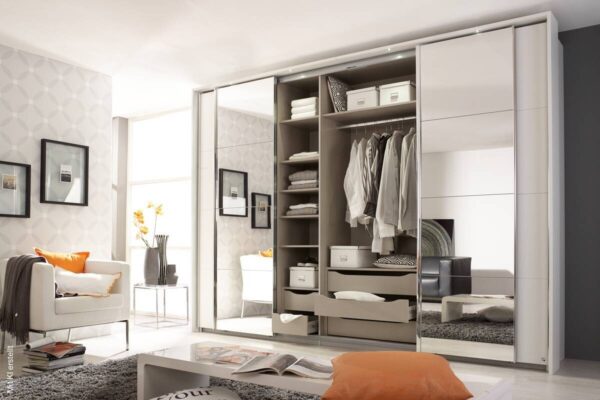 Schwebetürenschrank Syncrono Alpinweiß B/H/T: ca. 315x228x57 cm Schwebetürenschrank Syncrono Alpinweiß B/H/T: ca. 315x228x57 cm – Bild 2