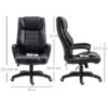 Chefsessel 921-321 schwarz Kunstleder Nylon Kunststoff – Bild 5