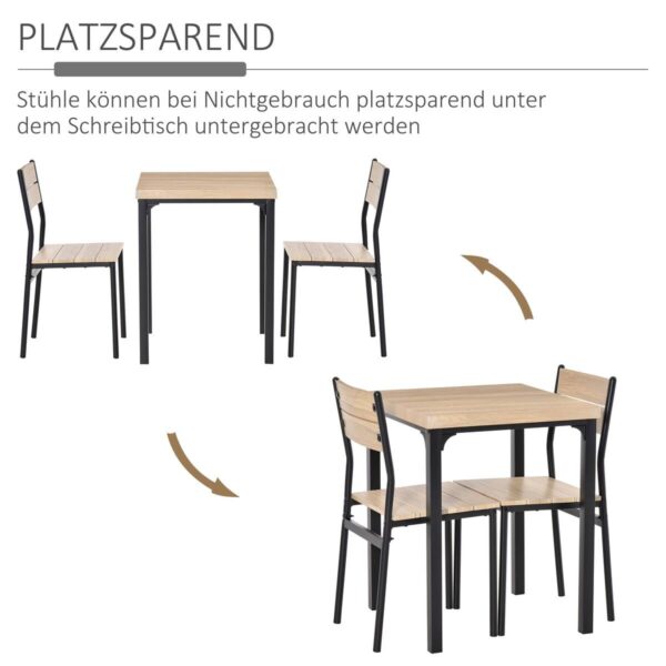 Essgruppe 835-090 natur schwarz B/H/T: ca. 70x76x70 cm Essgruppe 835-090 natur schwarz B/H/T: ca. 70x76x70 cm – Bild 3