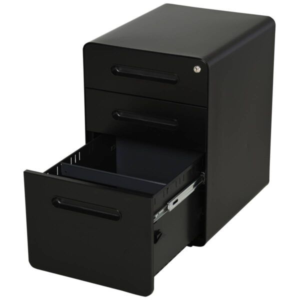 Aktenschrank 924-007BK schwarz B/H/T: ca. 39x59x48 cm – Bild 2