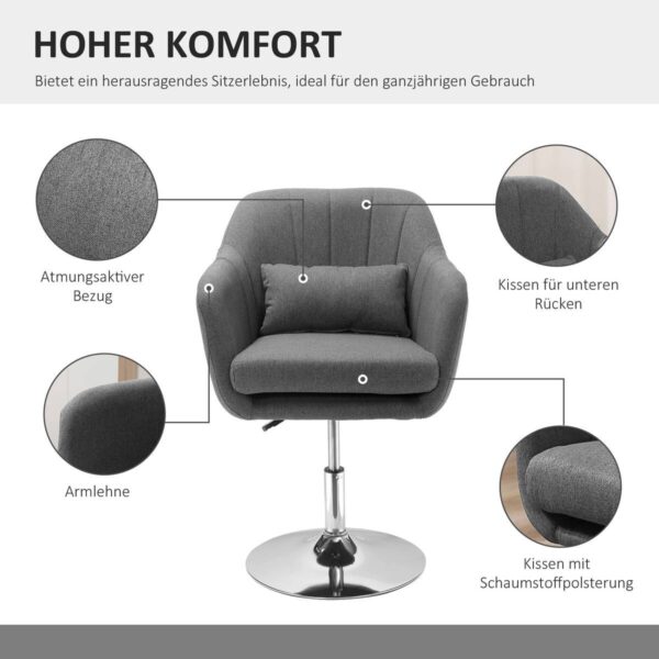 Hocker 833-757V01CG dunkelgrau – Bild 3