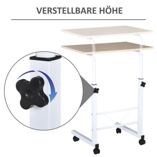 Beistelltisch 836-057 weiß ahorn B/H/T: ca. 60x78x40 cm – Bild 4
