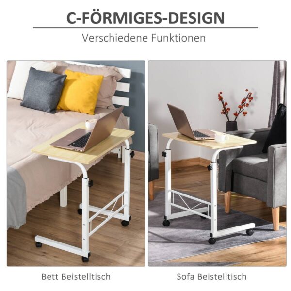 Beistelltisch 836-057 weiß ahorn B/H/T: ca. 60x78x40 cm – Bild 5