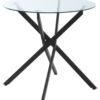 Beistelltisch 839-079 schwarz Glas Stahl B/H/T: ca. 80x75x80 cm – Bild 3